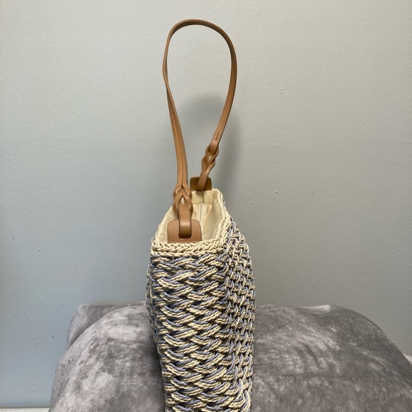 Chenson Original Woven Purse Handbag Blue Natural - Picture 3 of 7